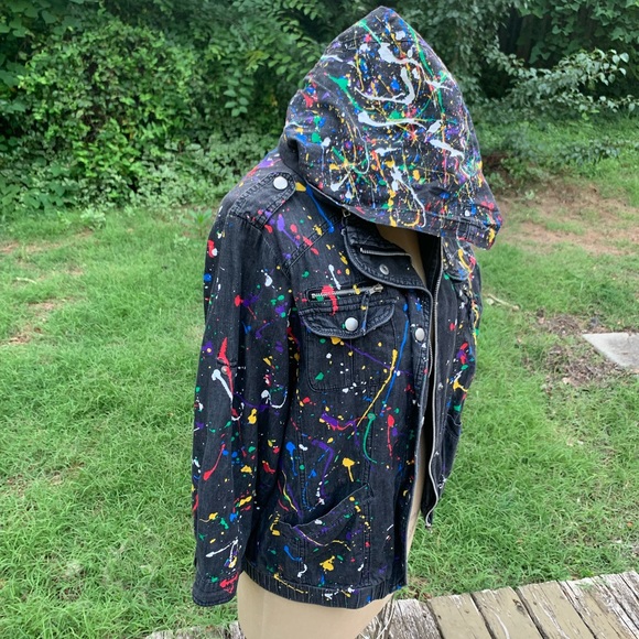 Hand Splatter-Painted Jacket! - Picture 10 of 16